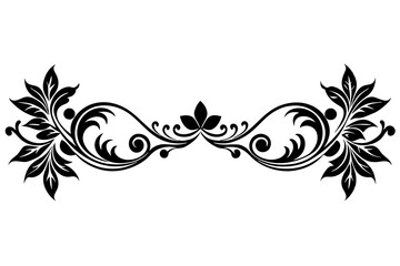 Set of ornamental borders vector art illustration