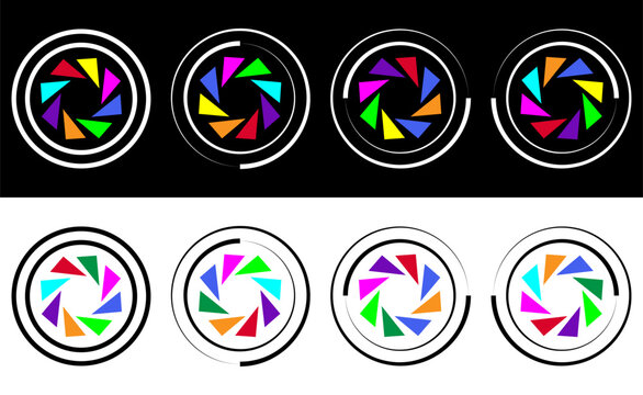 Camera Shutter Symbol icon vector.