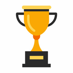 A minimalist Trophy on a white background