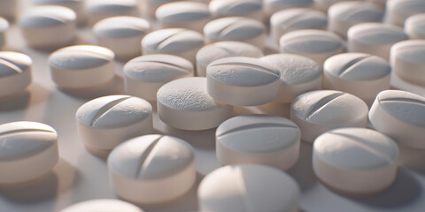  Neatly Arranged Adderall Tablets Awaiting Focus-Boosting Administration