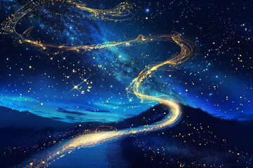 An abstract magical trail for background