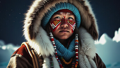 International Day of the World's Indigenous Peoples. Eskimo tribe Canada, USA, Russia