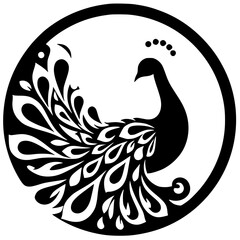 Peacock logo silhouette