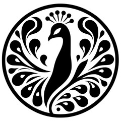 Peacock logo silhouette