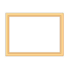 Modern simple frame with a white blank canvas board vector