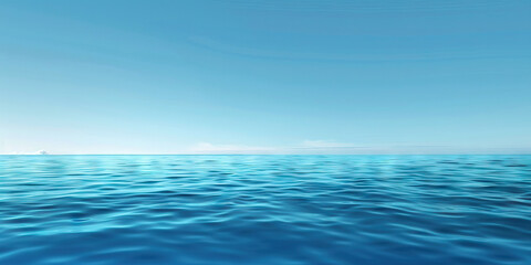 Obraz premium Against the backdrop of a vast and limitless horizon, the crystalline sky unfurls in shades of cerulean blue, painting an awe-inspiring portrait of the vastness that lies beyond our world.