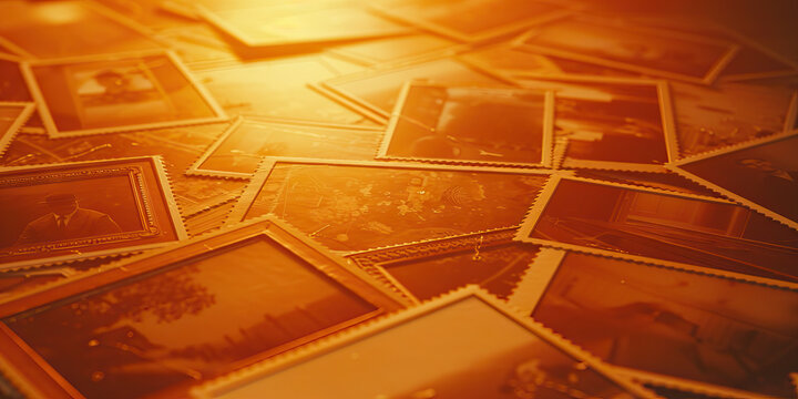 The warm amber of old photographs flicker in nostalgia. Antique film.