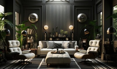 Home Theater background flat design top view classic film noir theme water color Triadic Color Scheme