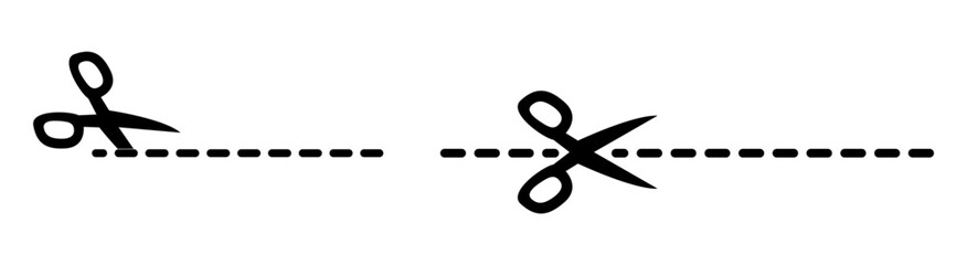 cut here line scissors