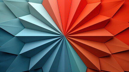 Wallpapers featuring origami circles feature triangular shapes and straight lines, while others feature wavy shapes. The circles are arranged in a circle with several different colors stacked neatly