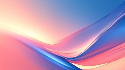 Fototapeta premium Simple multicolored gradient background in the style of smooth curves.