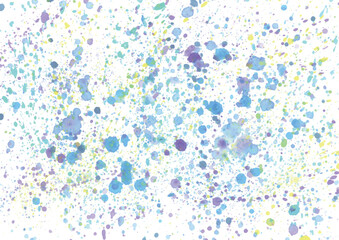 ブルー系の絵の具が飛び散った背景