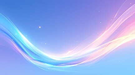 Fototapeta premium Simple multicolored gradient background in the style of smooth curves.