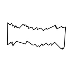 Torn paper note of vector illustration