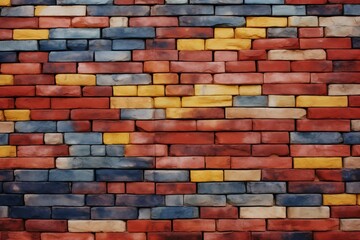 full frame shot of multi colored brick wall,turkey - Powered by Adobe