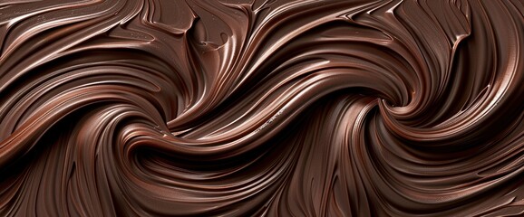 Naklejka premium Abstract Background World Chocolate Day, Chocolate Waves And Patterns, World Chocolate Day Background