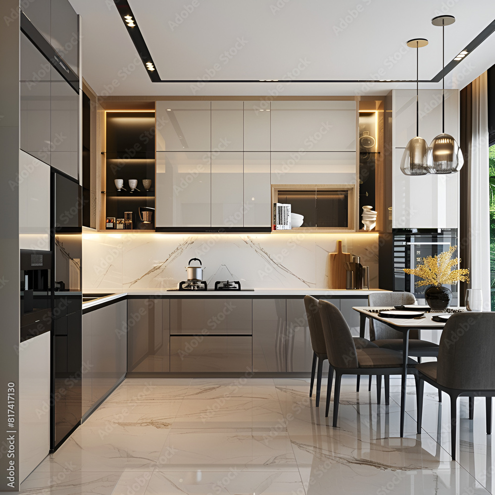 Poster modern kitchen interior