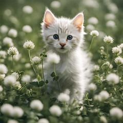 kitten on the grass