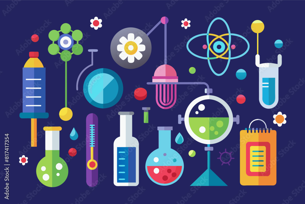 Poster Students conducting experiments in a science lab, surrounded by technology and equipment.
