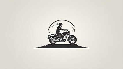 motorcycle logo symbol icon emblem, Generative AI