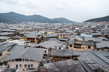 Rooftop view of Shangri-la old town. This is an ancient town called “Dukezong” by Tibetans, it...