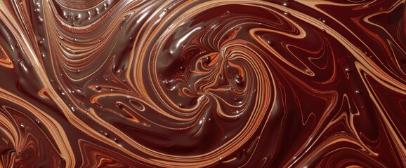 Abstract Background World Chocolate Day, Chocolate Swirl Fractals, World Chocolate Day Background