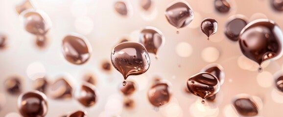 Abstract Background World Chocolate Day, Chocolate Droplets, World Chocolate Day Background