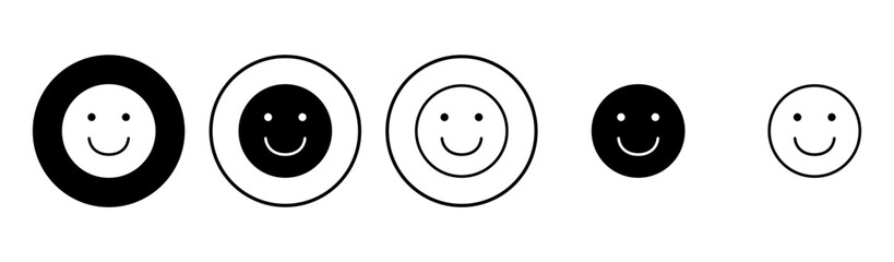 Fototapeta premium smile icon set. smile emoticon icon. feedback