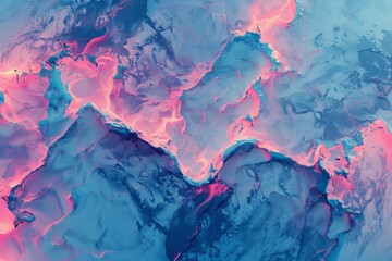 Fototapeta premium Abstract visuals. textured pink and blue graphics with dynamic crashes and patterns