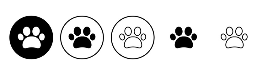 Paw icon set. paw print icon vector. dog or cat paw © AAVAA