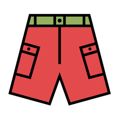 Short Pants Vector Doodle 