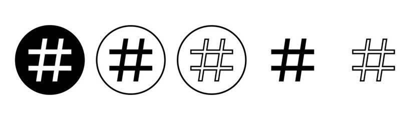 Obraz premium Hashtag icon set. hashtag symbol