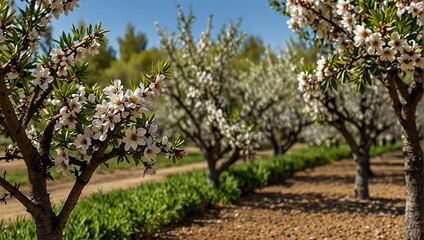 Fototapeta premium almond trees,nut trees