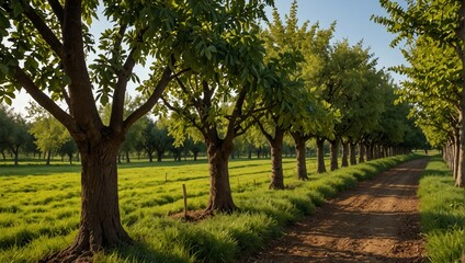 Obraz premium walnut trees,nut trees