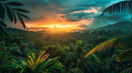 Costa rica summer view - top travel destination with beautiful beaches and rainforests