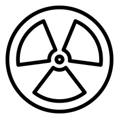 radiation warning sign icon 