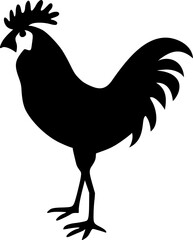 Rooster flat illustration