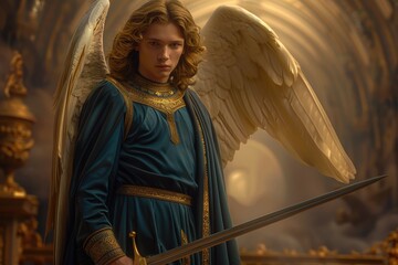 Archangel Gabriel, the celestial emissary bridging judaism, christianity, and islam, embodying divine strength and lordly power, revered as the singular archistratigus in orthodoxy