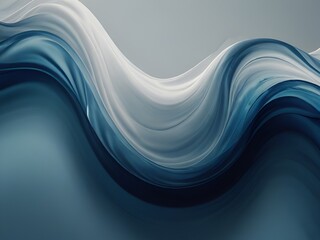 wave Blue white abstract dreamy wave flowing fabric