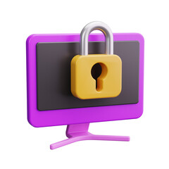 security 3d render icon