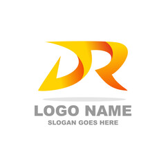 Simple elegant DR logo