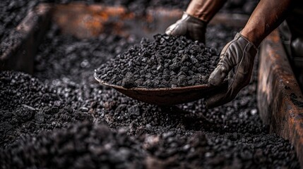 The constant movement and flow of coal a neverending cycle in the hands of the skilled stoker.