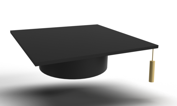 Hat graduation black dark color object icon learning university student diploma achievement study college mortarboard ceremony celebration cap white background business technology outline master 