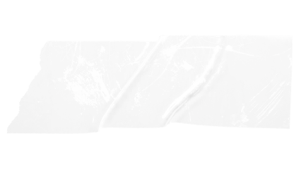 Crumpled glue transparent adhesive tape piece