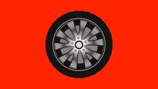 2d car wheel animation, Car Wheel Moving in Background alpha channel