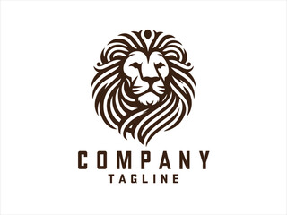 Lion Head Logo Design Vector Template