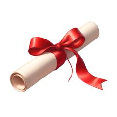 diploma with ribbon