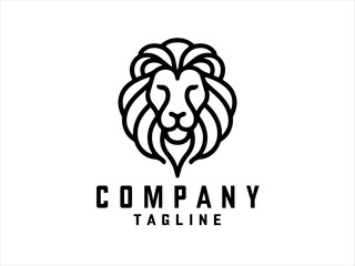 Lion Head Logo Design Vector Template