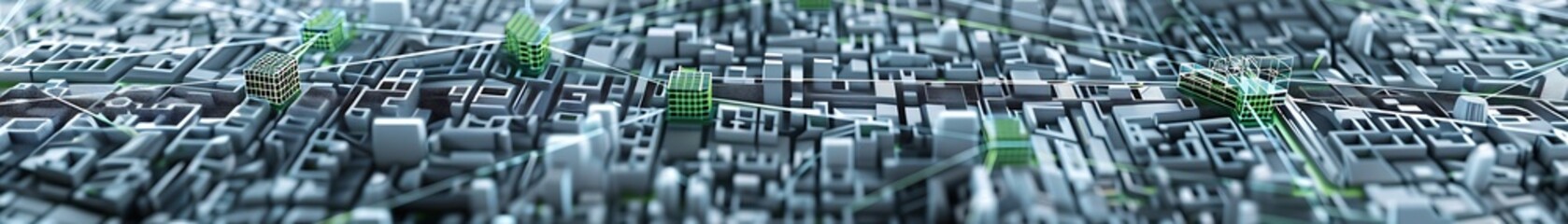 Obraz premium A panoramic view of a sustainable urban planning network