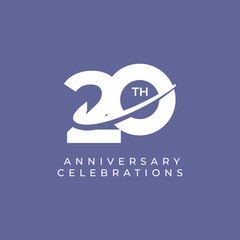 20 Th Anniversary Celebration Vector Template Design Illustration